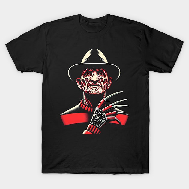 Freddy Krueger Profile - A Nightmare on Elm Street T-Shirt by Every Day is Halloween